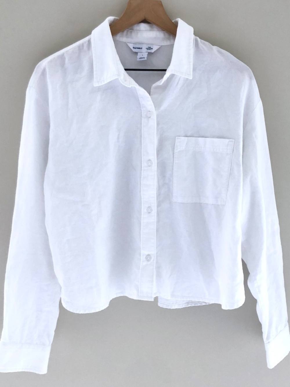 Old Navy Cropped Button-Down Oxford Shirt